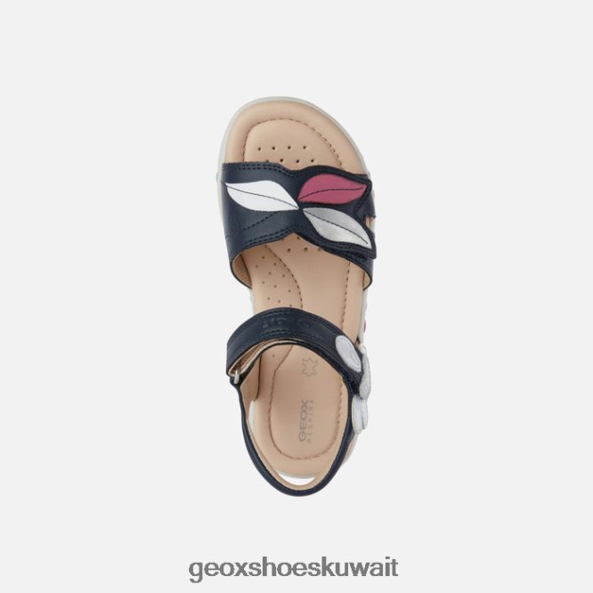 Geox BLL84T1177 Sandal Haiti Girl Navy/White
