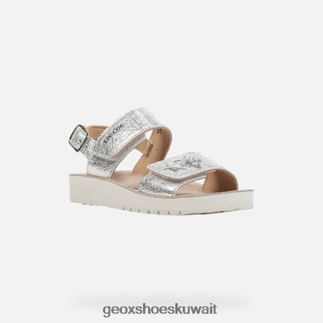 Geox BLL84T1192 Sandal Costarei Girl Silver