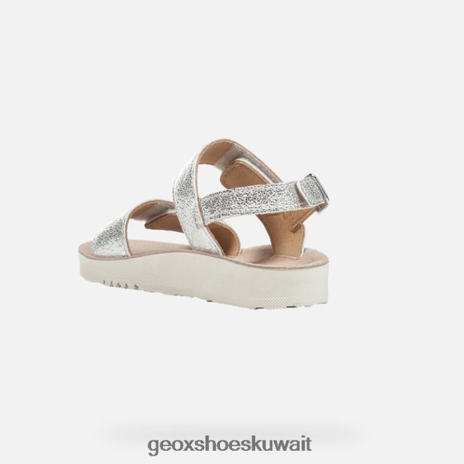 Geox BLL84T1192 Sandal Costarei Girl Silver
