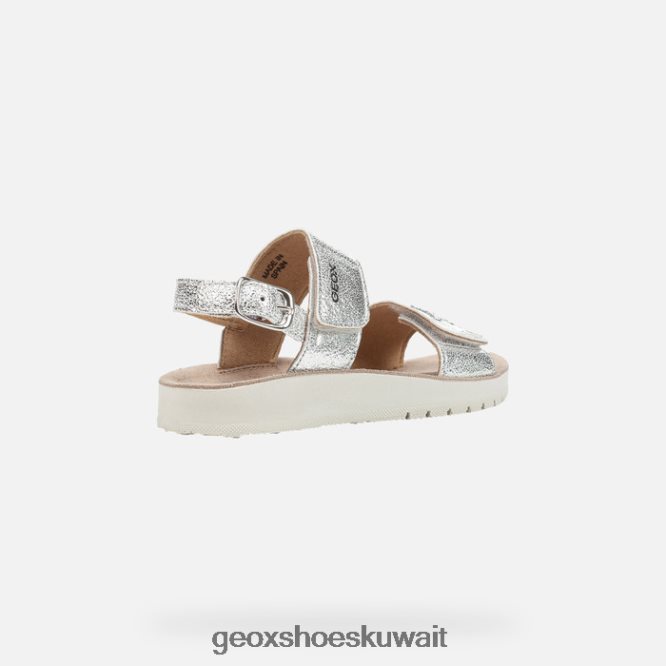 Geox BLL84T1192 Sandal Costarei Girl Silver