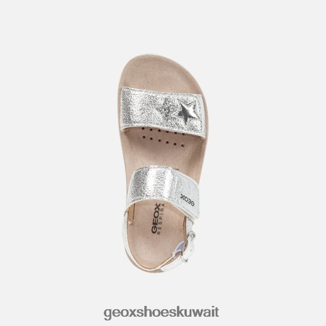 Geox BLL84T1192 Sandal Costarei Girl Silver