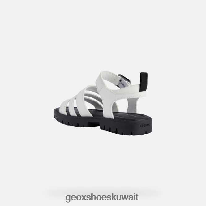Geox BLL84T1224 Sandal Starblush Girl White