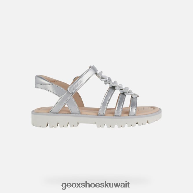 Geox BLL84T1937 Sandal Starblush Girl Silver