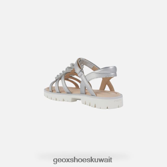 Geox BLL84T1937 Sandal Starblush Girl Silver
