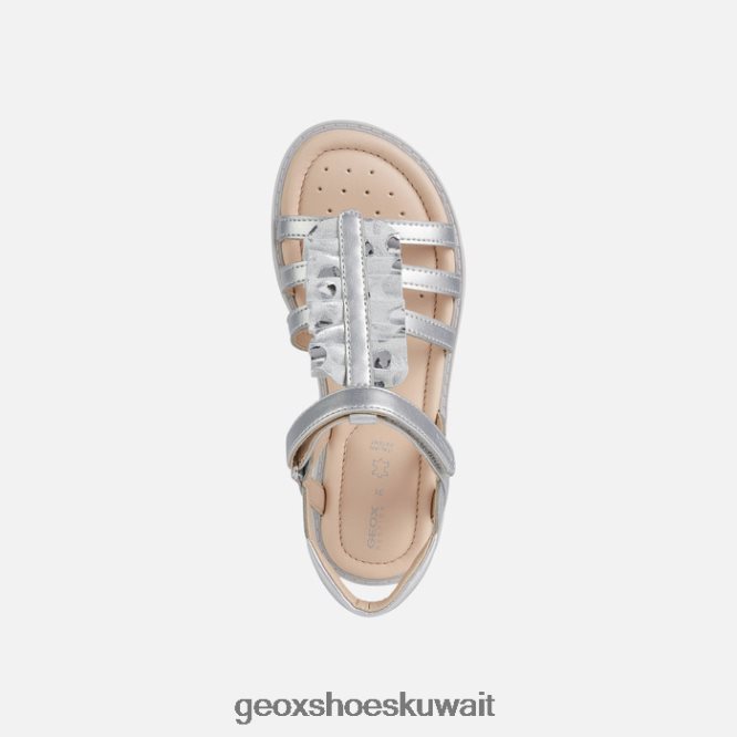 Geox BLL84T1937 Sandal Starblush Girl Silver