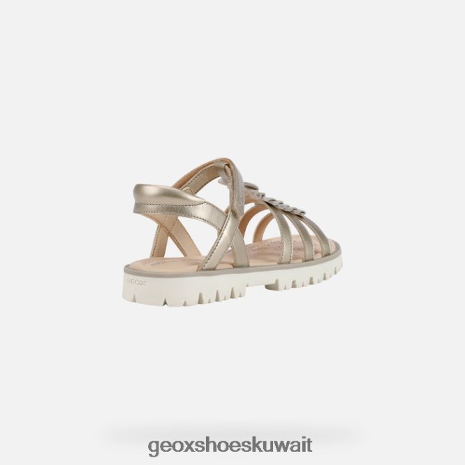 Geox BLL84T1938 Sandal Starblush Girl Platinum