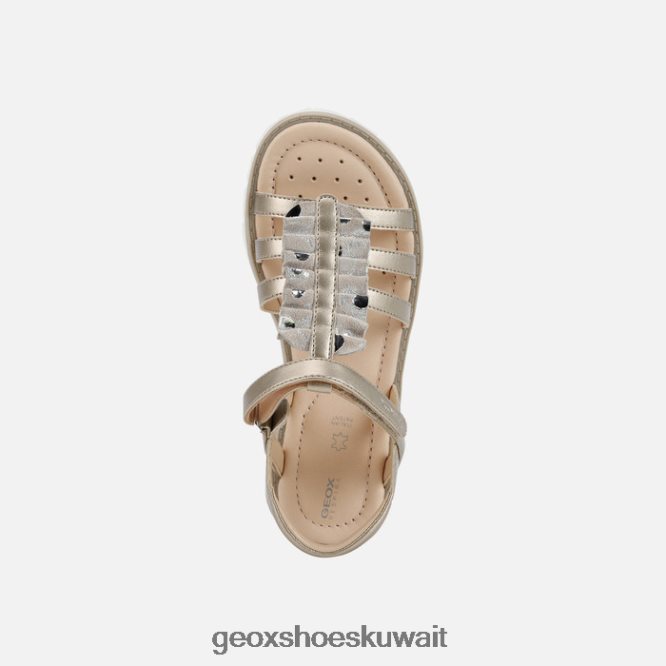 Geox BLL84T1938 Sandal Starblush Girl Platinum