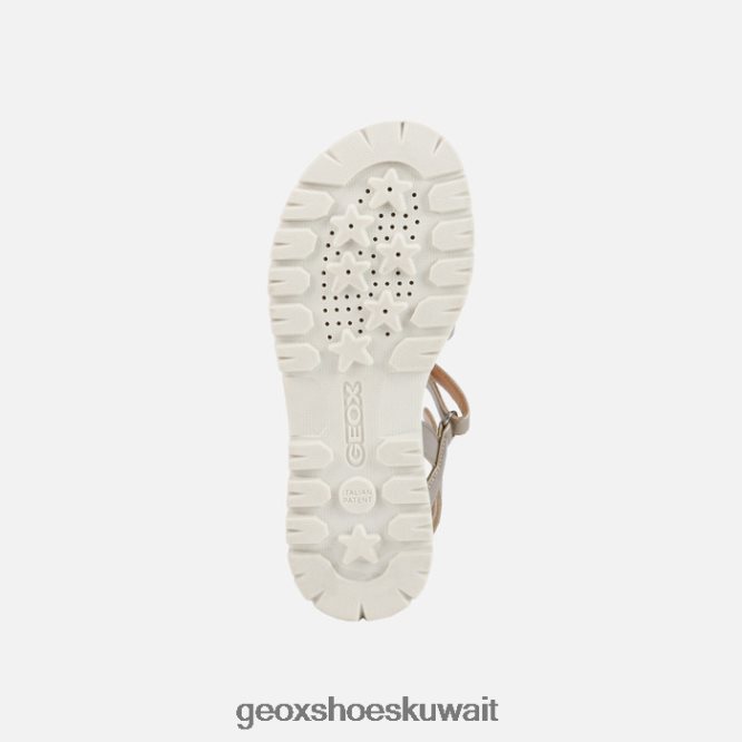 Geox BLL84T1938 Sandal Starblush Girl Platinum