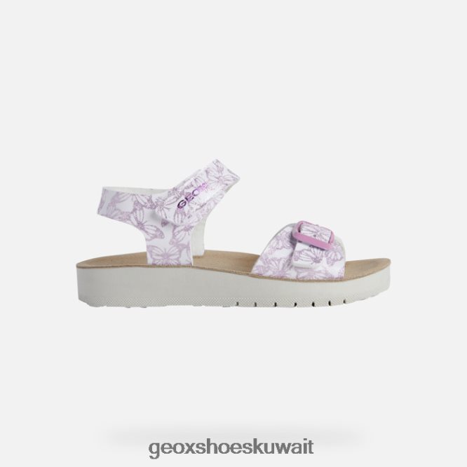Geox BLL84T1940 Sandal Costarei Girl White/Pink