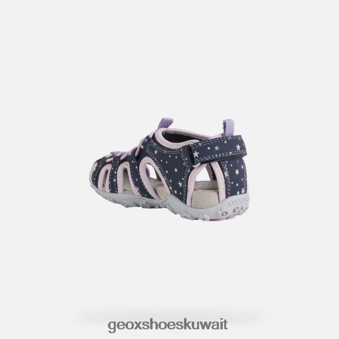Geox BLL84T5 Roxanne Girl Navy/Pink