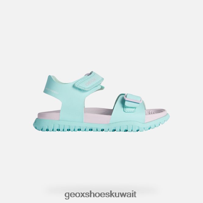 Geox BLL84T992 Sandal Fusbetto Junior Sea Green/Lilac