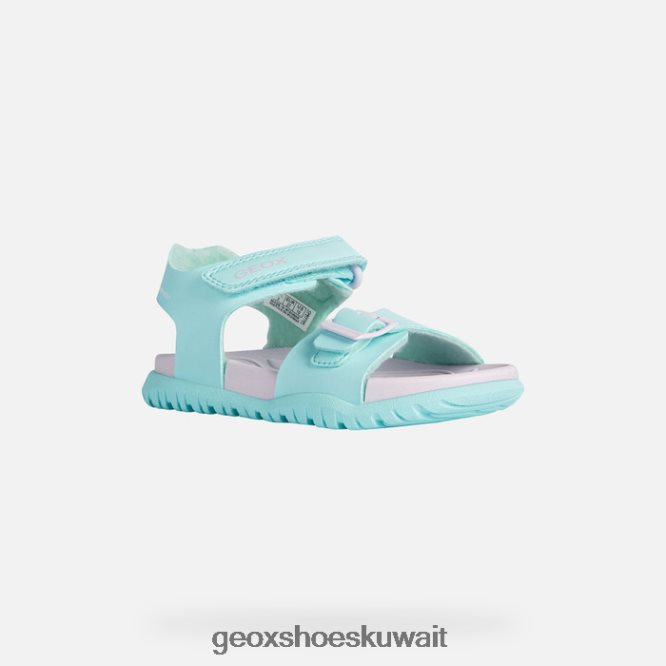 Geox BLL84T992 Sandal Fusbetto Junior Sea Green/Lilac
