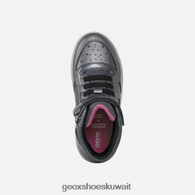 Geox BLL84T1157 Maltin Girl Dark Silver/Fuchsia