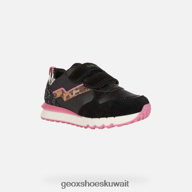 Geox BLL84T1208 Fastics Girl Black/Fuchsia