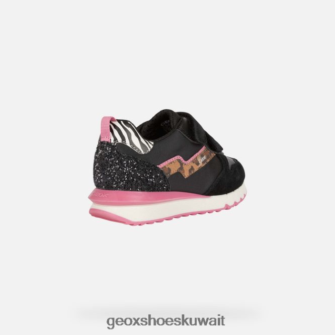 Geox BLL84T1208 Fastics Girl Black/Fuchsia