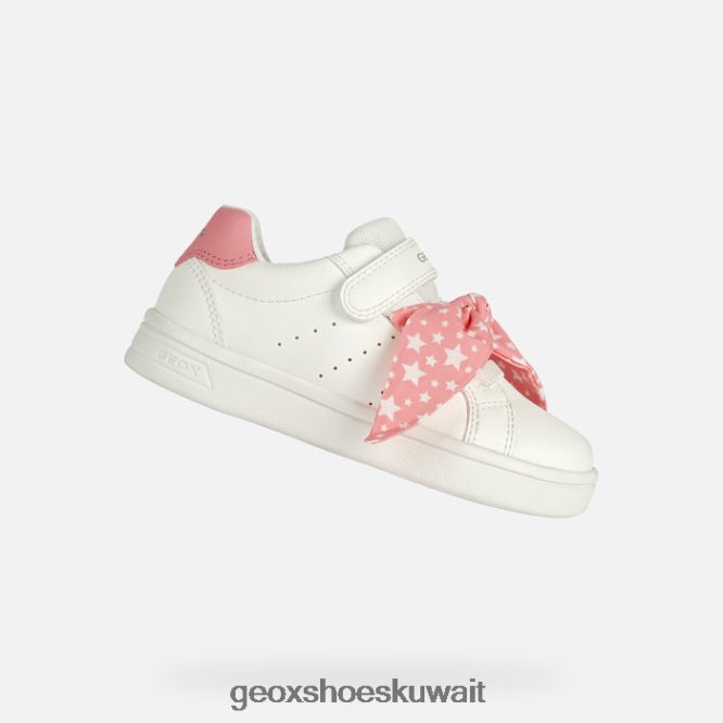 Geox BLL84T1890 Djrock Girl White/Light Coral