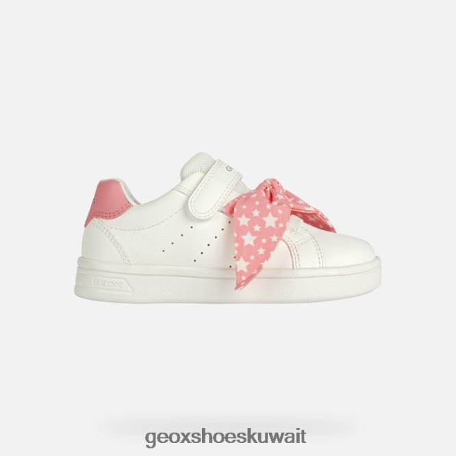 Geox BLL84T1890 Djrock Girl White/Light Coral