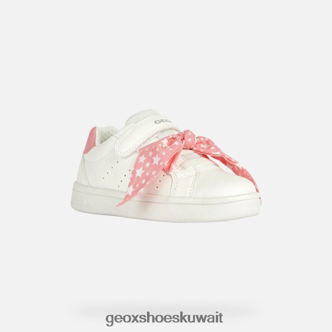 Geox BLL84T1890 Djrock Girl White/Light Coral