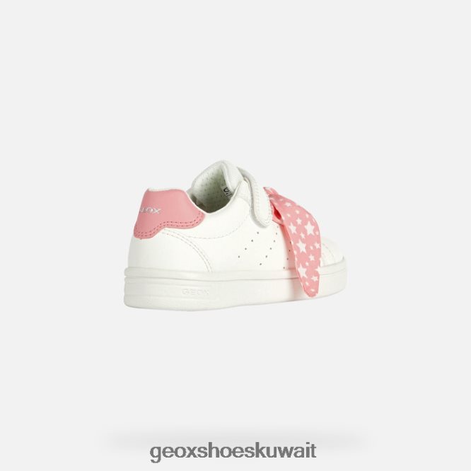 Geox BLL84T1890 Djrock Girl White/Light Coral