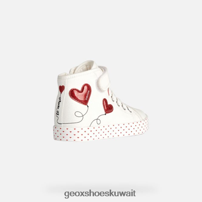 Geox BLL84T1893 Ciak Girl White/Red