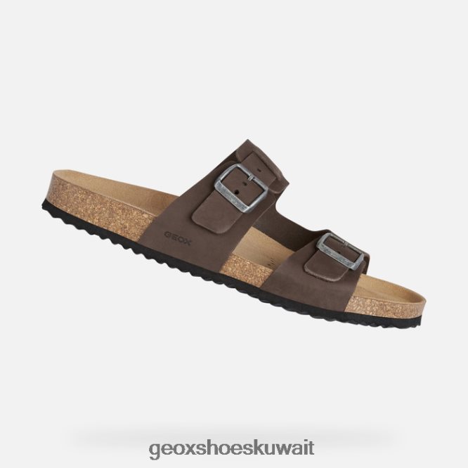 Geox BLL84T725 Sandal Ghita Man Dark Coffee