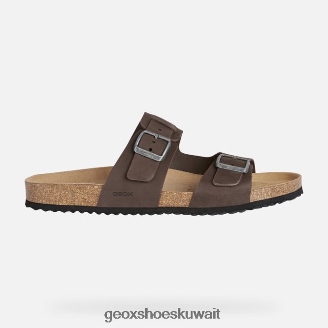 Geox BLL84T725 Sandal Ghita Man Dark Coffee