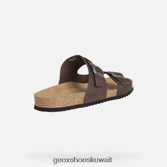 Geox BLL84T725 Sandal Ghita Man Dark Coffee