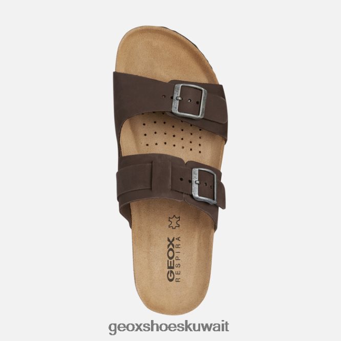 Geox BLL84T725 Sandal Ghita Man Dark Coffee
