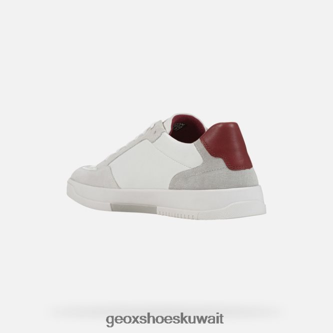 Geox BLL84T863 Segnale Man White/Dk Red