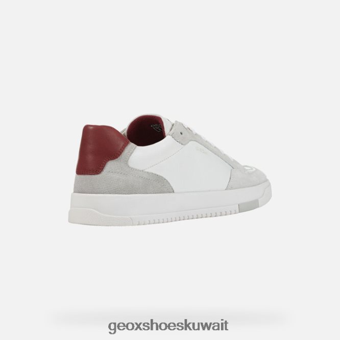 Geox BLL84T863 Segnale Man White/Dk Red