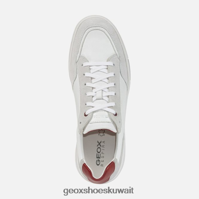 Geox BLL84T863 Segnale Man White/Dk Red