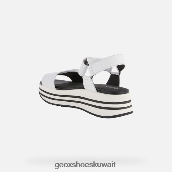 Geox BLL84T354 Sandal Kency Woman White