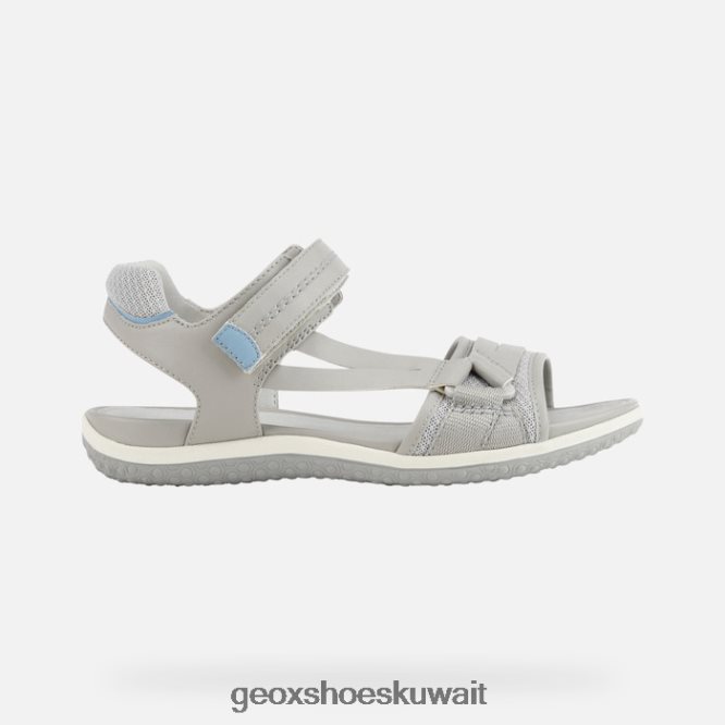 Geox BLL84T457 Sandal Vega Woman Light Grey/Light Avio