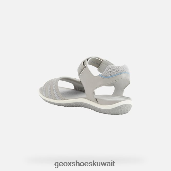 Geox BLL84T457 Sandal Vega Woman Light Grey/Light Avio