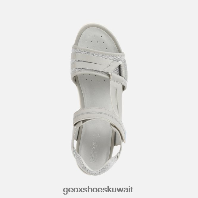 Geox BLL84T457 Sandal Vega Woman Light Grey/Light Avio