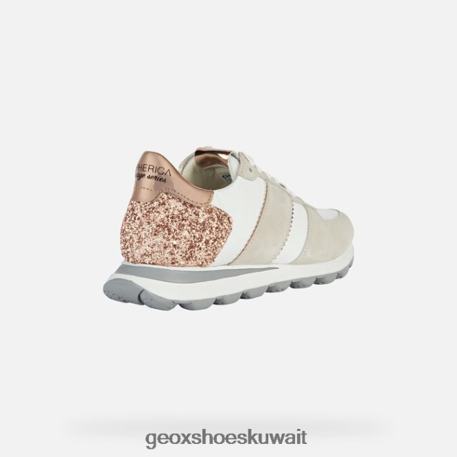 Geox BLL84T1658 Spherica Vseries Woman Off White/Rose Gold