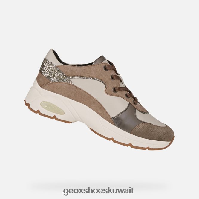 Geox BLL84T245 Alhour Woman Ice/Dark Beige