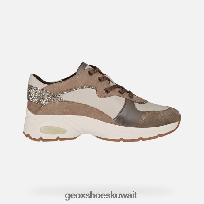 Geox BLL84T245 Alhour Woman Ice/Dark Beige