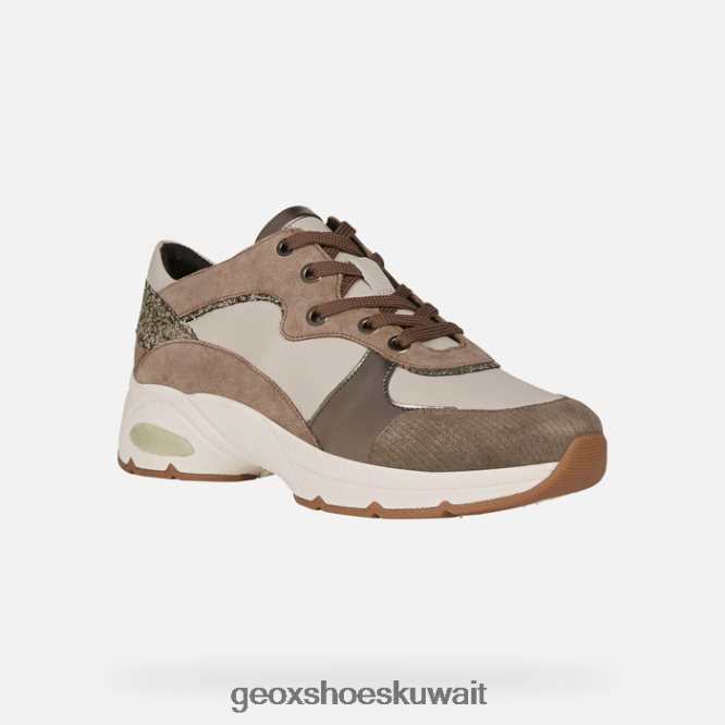 Geox BLL84T245 Alhour Woman Ice/Dark Beige
