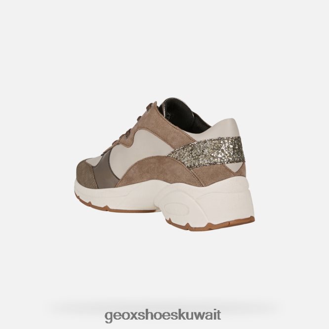Geox BLL84T245 Alhour Woman Ice/Dark Beige