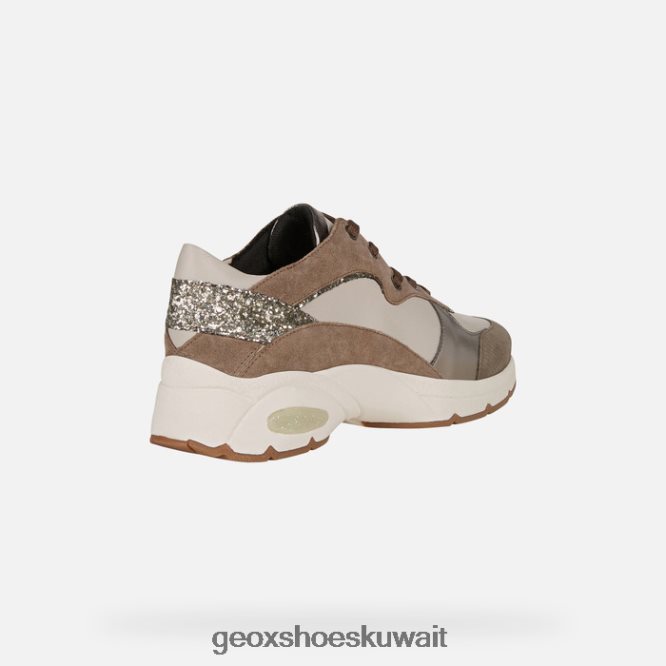 Geox BLL84T245 Alhour Woman Ice/Dark Beige