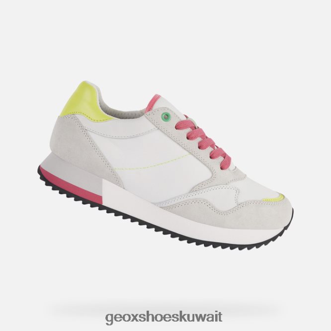 Geox BLL84T249 Doralea Woman White/Fluo Fuchsia