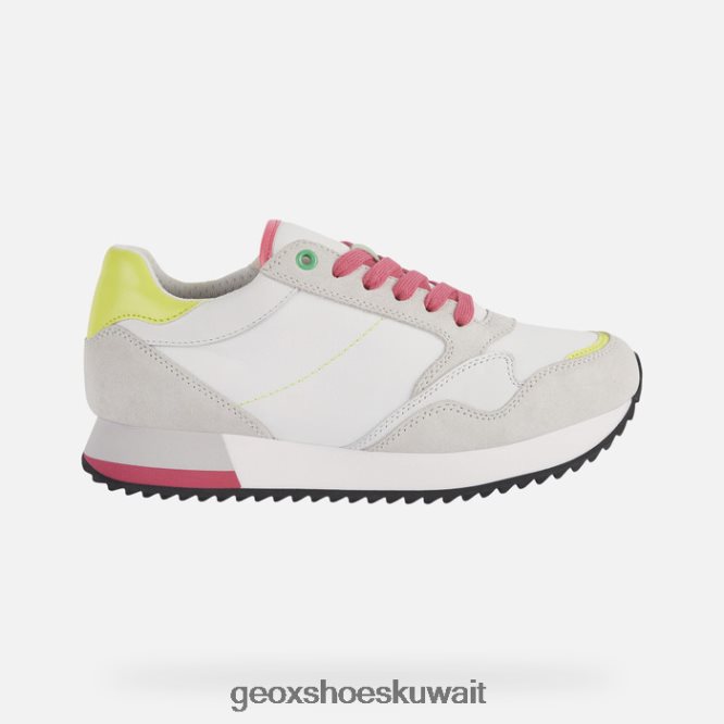 Geox BLL84T249 Doralea Woman White/Fluo Fuchsia
