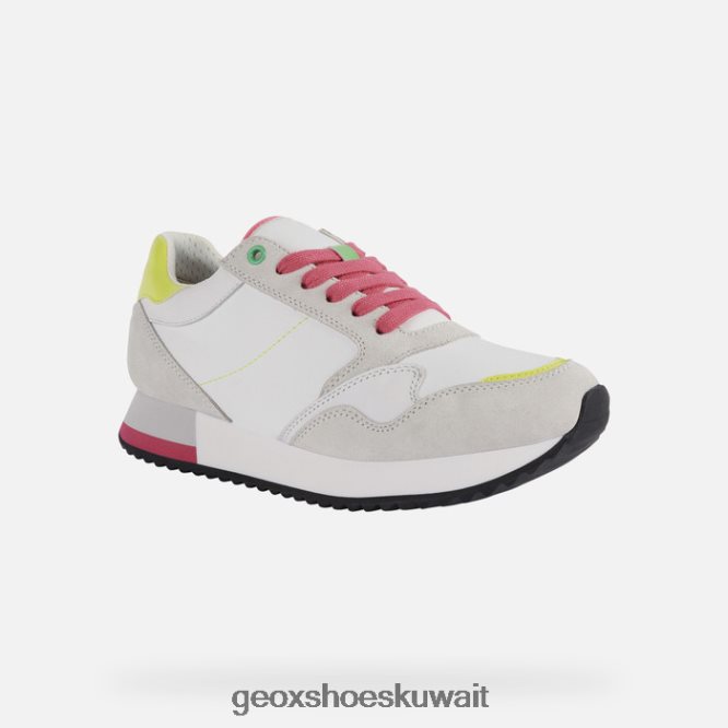 Geox BLL84T249 Doralea Woman White/Fluo Fuchsia