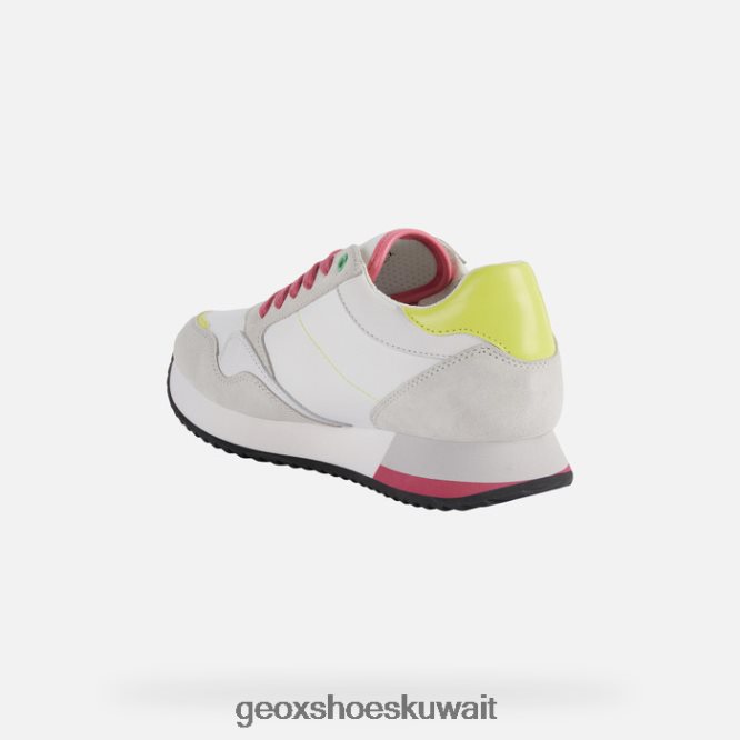 Geox BLL84T249 Doralea Woman White/Fluo Fuchsia