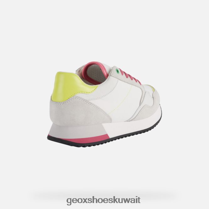Geox BLL84T249 Doralea Woman White/Fluo Fuchsia