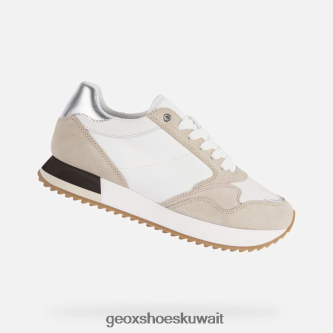 Geox BLL84T250 Doralea Woman White/Lt Taupe