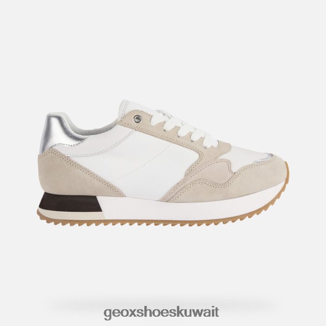 Geox BLL84T250 Doralea Woman White/Lt Taupe