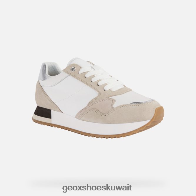 Geox BLL84T250 Doralea Woman White/Lt Taupe
