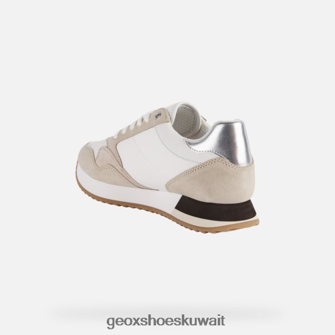 Geox BLL84T250 Doralea Woman White/Lt Taupe